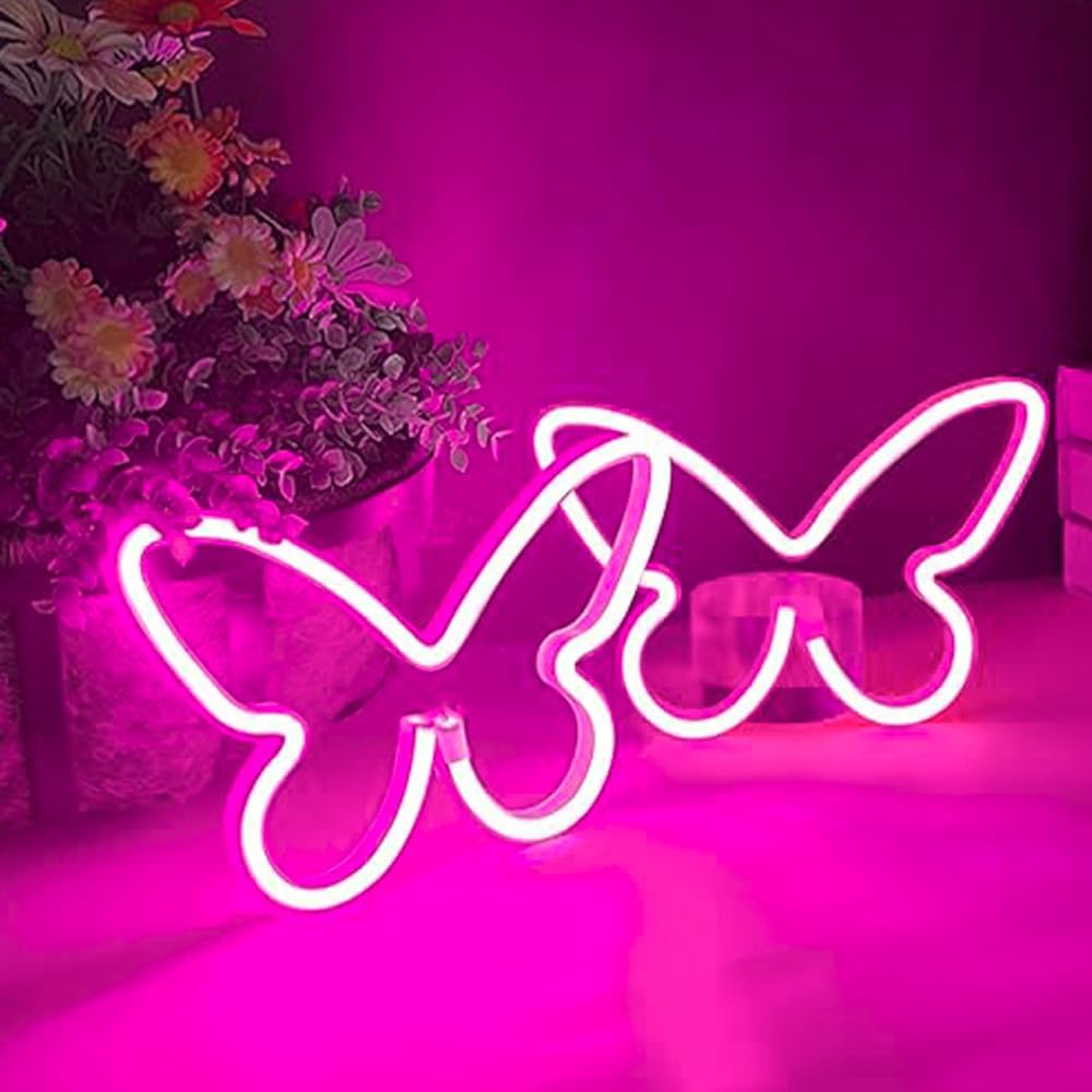 LED Neon Light Sign Moon Star Heart Night Light for Kids' Bedroom Wall Art Romantic Christmas Birthday Gift
