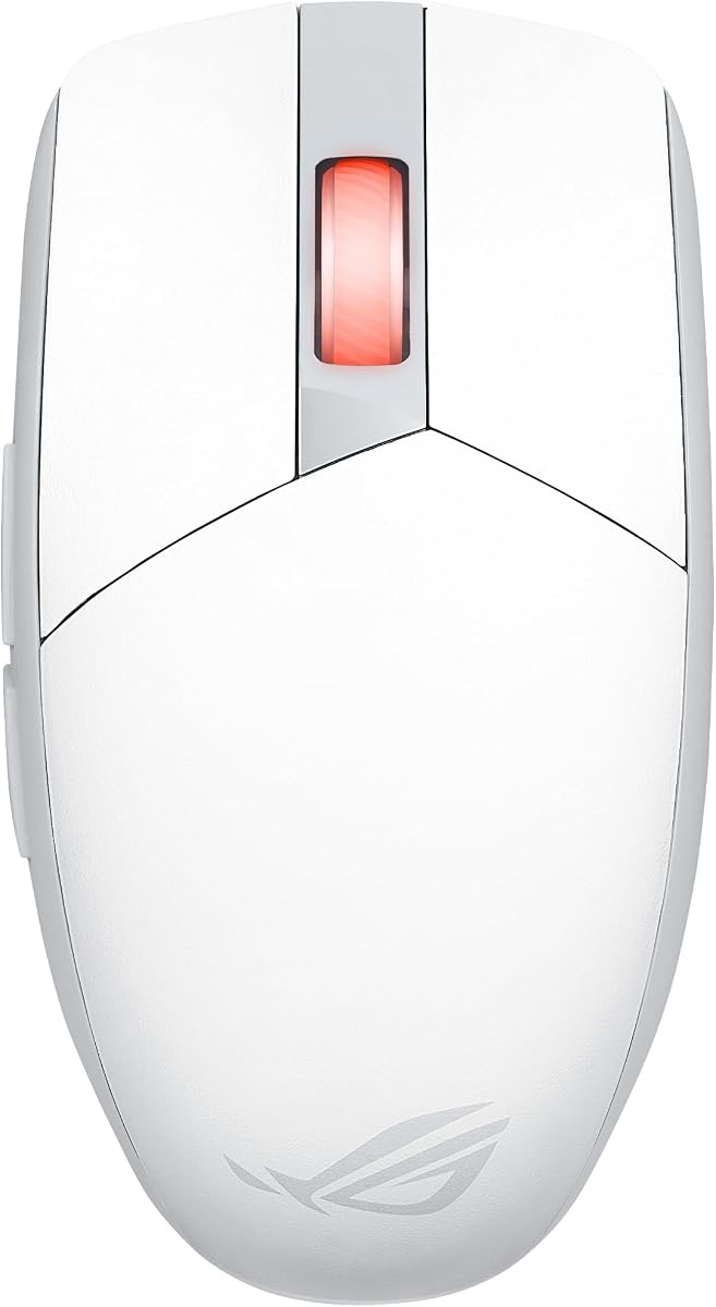 ROG Strix Impact III Ratón Inalámbrico para Juegos, 57 G Ligero, Sensor 36K DPI, Bluetooth y RF 2,4GHz, ROG SpeedNova, Duración de la Batería hasta 618 Horas, Interruptores Reemplazables, Receptor ROG Omni, Blanco