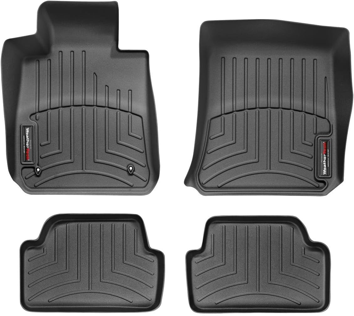 WeatherTech Custom Fit FloorLiners for BMW 128i, 135i, 135is - 1st & 2nd Row (44253-1-2), Black