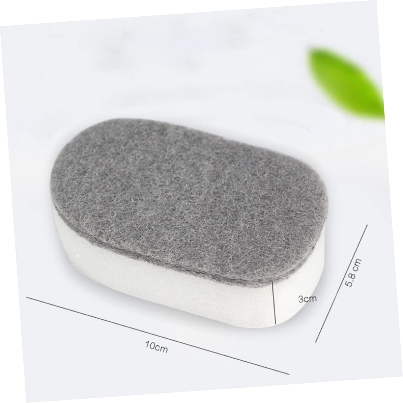 WOFASHPURET 5Pcs Kitchen Cleaning Sponge Durable Grey White Scouring Pads for Dishwashing Long Lasting Use for Household Cleaning