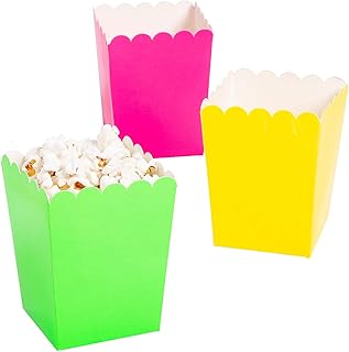 Fun Express Mini Neon Popcorn Boxes - Party Supplies - 24 Pieces