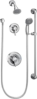 T8342EP15 Commercial Posi-Temp Pressure Balancing Eco-Performance Shower and Handshower Trim, Valve Required,s, Chrome