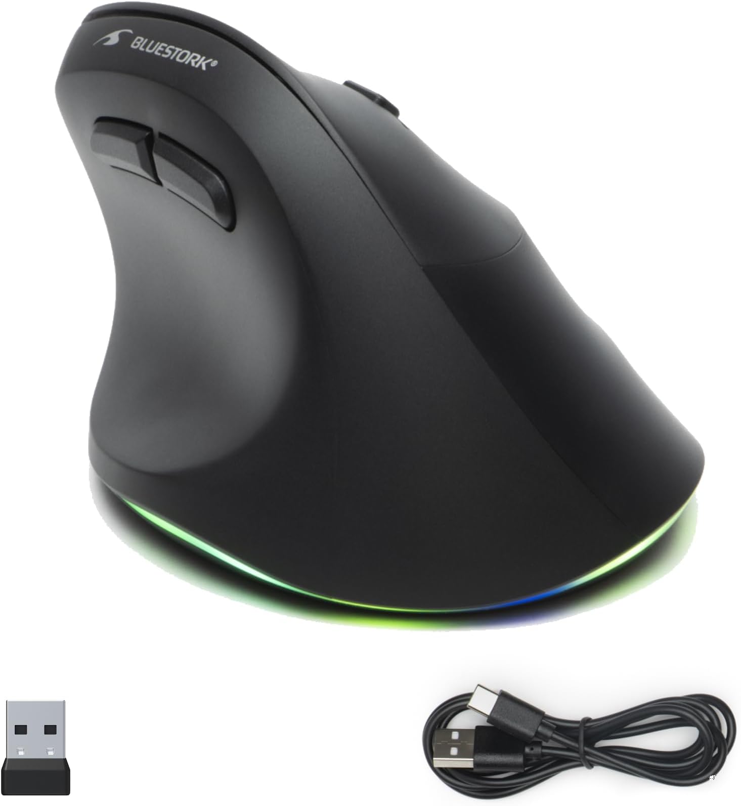 ECHTPower 2024 Upgrade Mouse Verticale Senza Fili 2.4GHz, 4800 DPI A 6 Livelli R