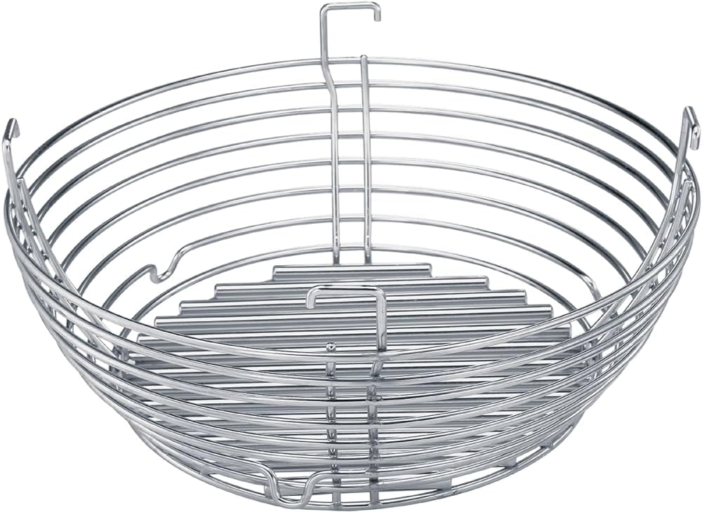 Cesta de carbón de acero inoxidable para parrillas Kamado Joe Classic Series (incluye divisor), para series clásicas 1, 2 y 3
