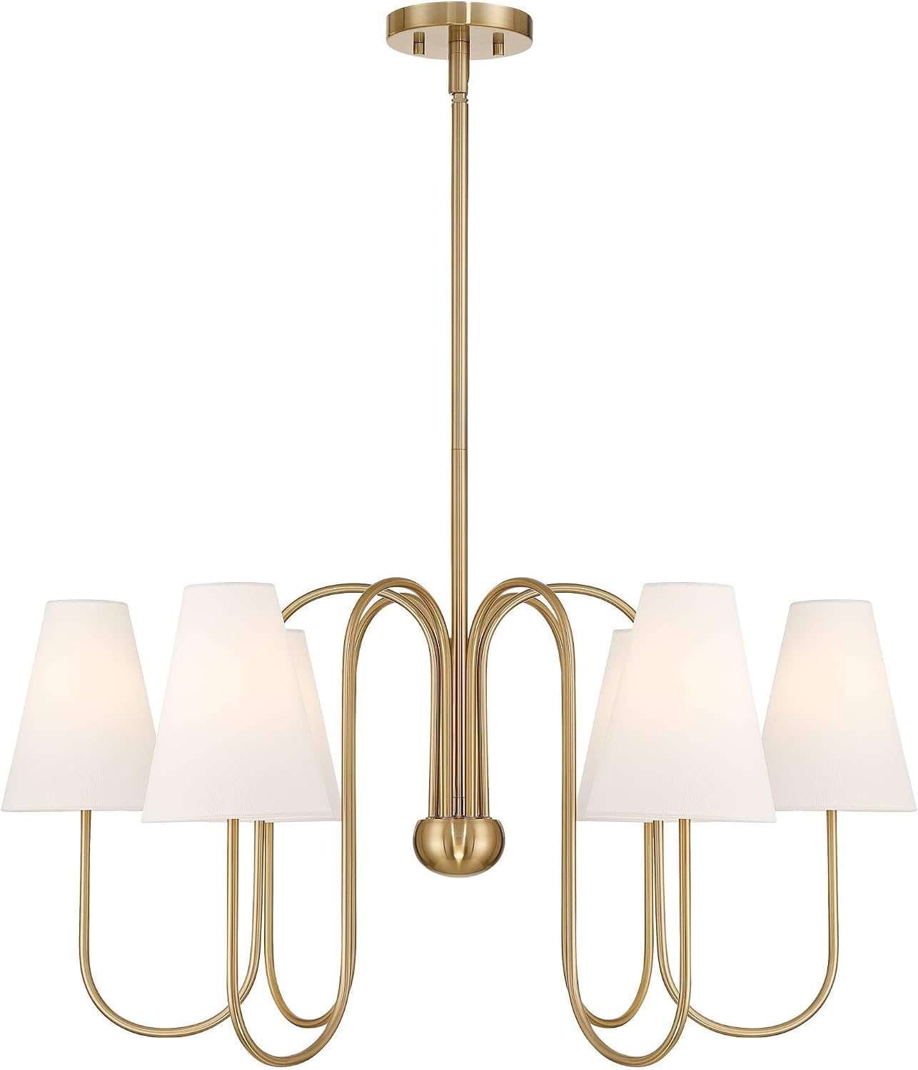 Possini Euro Design Possini Euro Theda 32" Wide Soft Gold 6-Light Shade Chandelier