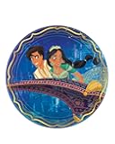 Disney Aladdin Blue Metallic Round Party Plates 9