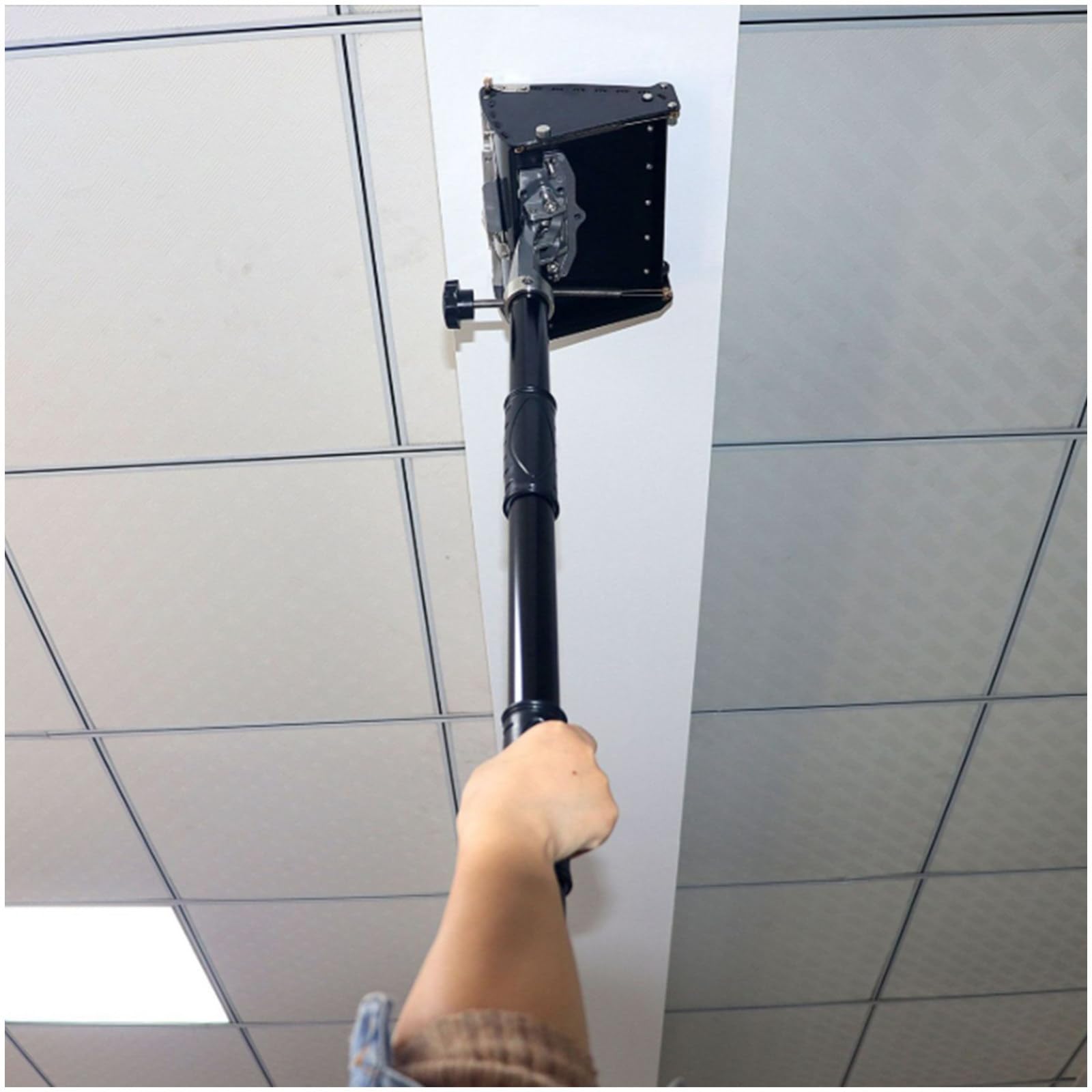 Pudełko do wykańczania płyt kartonowo-gipsowych z regulowanym uchwytem przedłużającym, wysokość 100 cm - 160 cm, aluminiowe narzędzie do majsterkowania w domu, rozmiar 25 cm