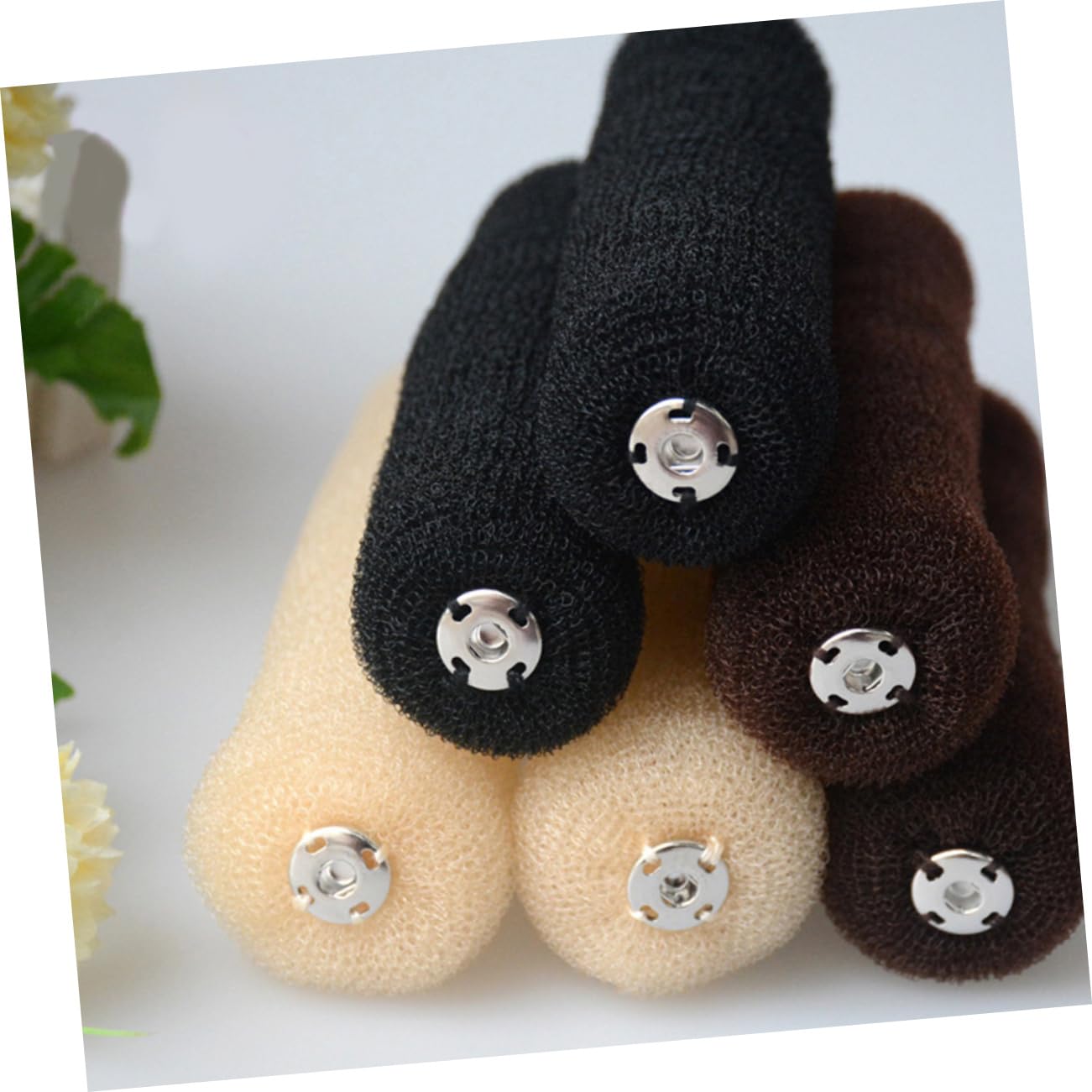 Practical Hairbands for Hair Bun Making 3pcs Donut Bun Maker Nylon Hair Bun Makers for Women's Hairstyling