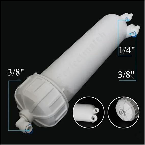 Reverse Osmosis Membrane Water Filter Replacement 600 GPD Water Filter Cartridge 3013-600 RO Membrane with Housing Under Sink
