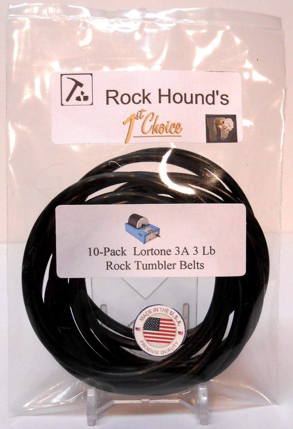 Rockhound's 1st Choice Replacement Drive Belts for Lortone 3A Rock Tumbler- 10 Pack (B1000-231)