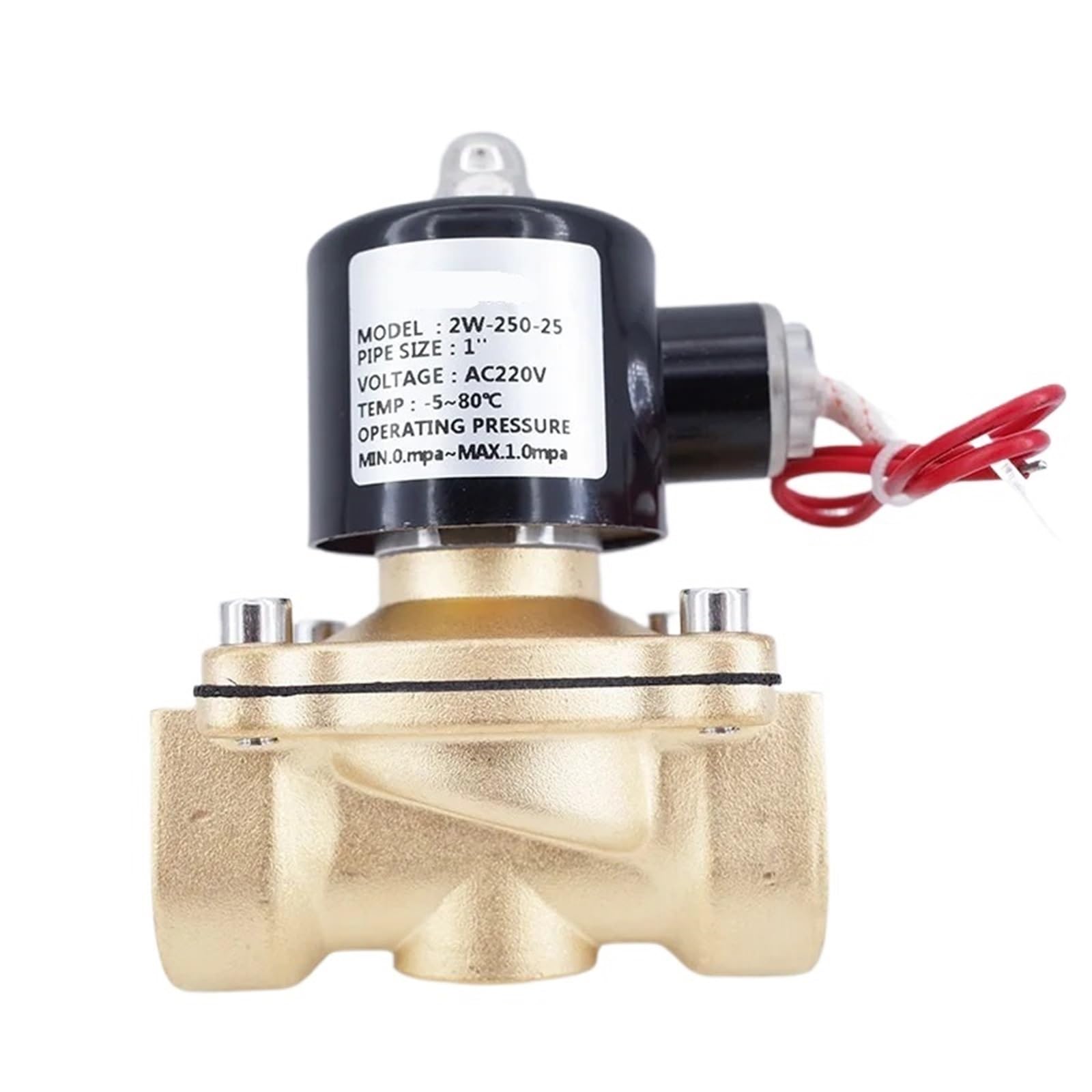 2 Way Brass Solenoid Valve 3/4 1 Inch Normally Close(3/4",AC110V)