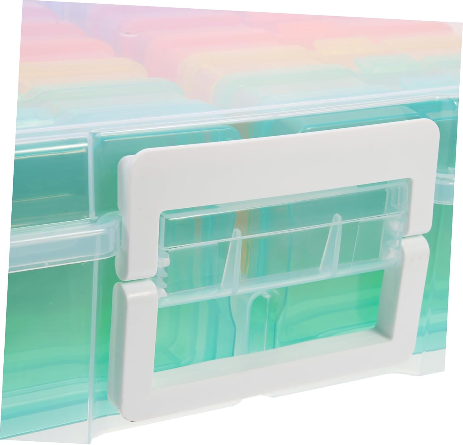 Gadpiparty 1set Multi-functional Photo Container Compartments Handheld Design for Organizing Photos Cards and Items Storage for