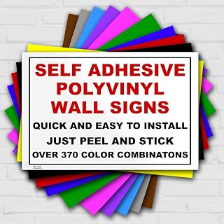Personalized custom Poly Vinyl Wall Sign. Easy to install, just peel and stick. Schools, Businesses or Personal use. Multiple colors and sizes up to 54" Design yours Today.