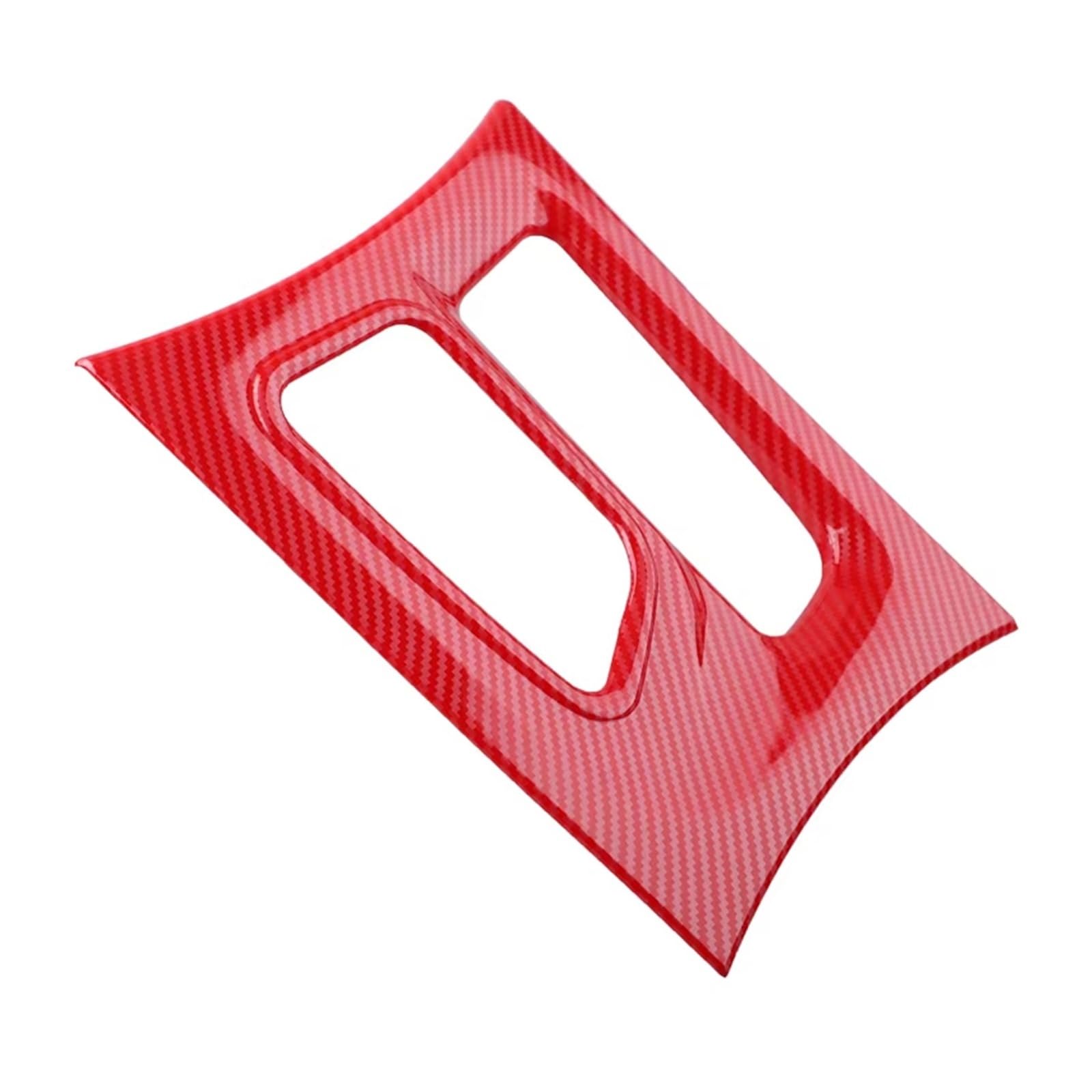 Car Interior for Dodge for Charger 2016-2021 Carbon Fiber Central Control Gear Shift Panel Decorative Trim Sticker Black ABS(Red Carbon Fiber)