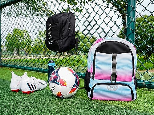 Moonlike Youth Soccer Bag, Soccer Backpack for Football Volleyball Basketball, Backpack with Ball Compartment and Ball Holder (Pink) by Moonlike - Image 7