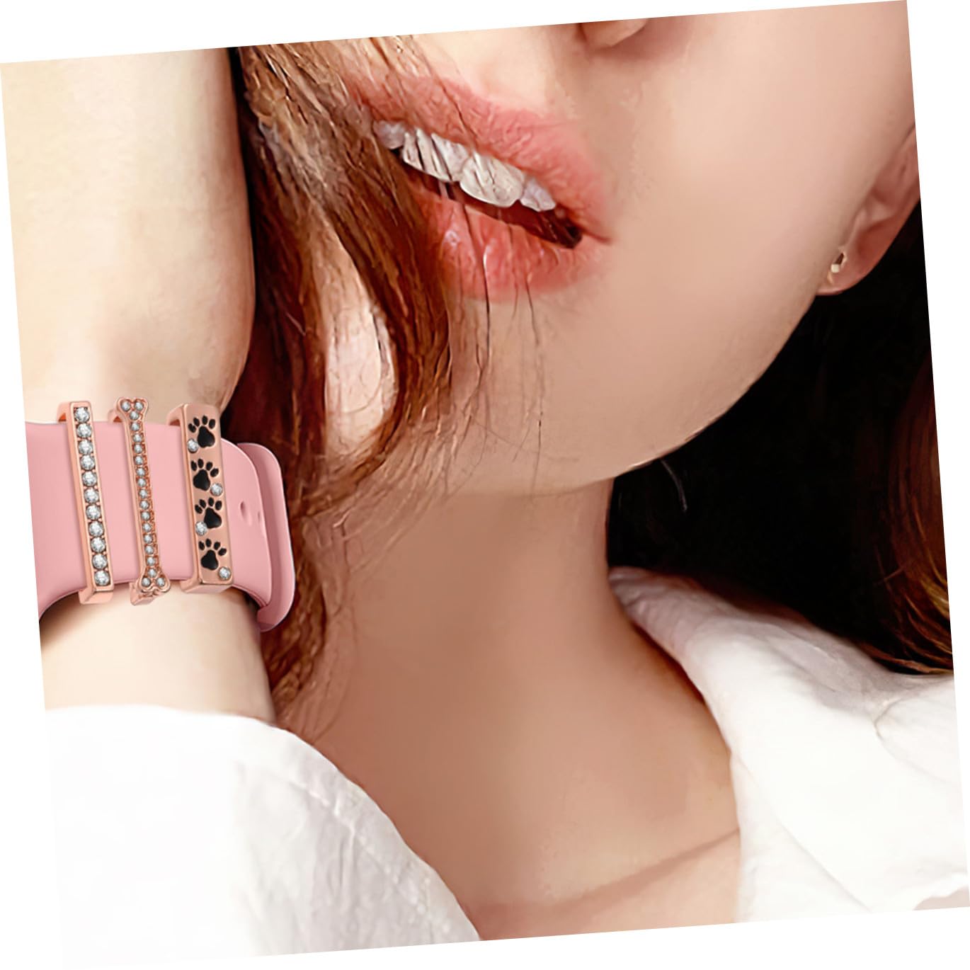 Toddmomy Accessoires de Montre Lot de 10 Breloques en Métal pour Bracelets Connectés Séries 8 à 1 Ornements Faciles à Poser pour Bracelets Colorés