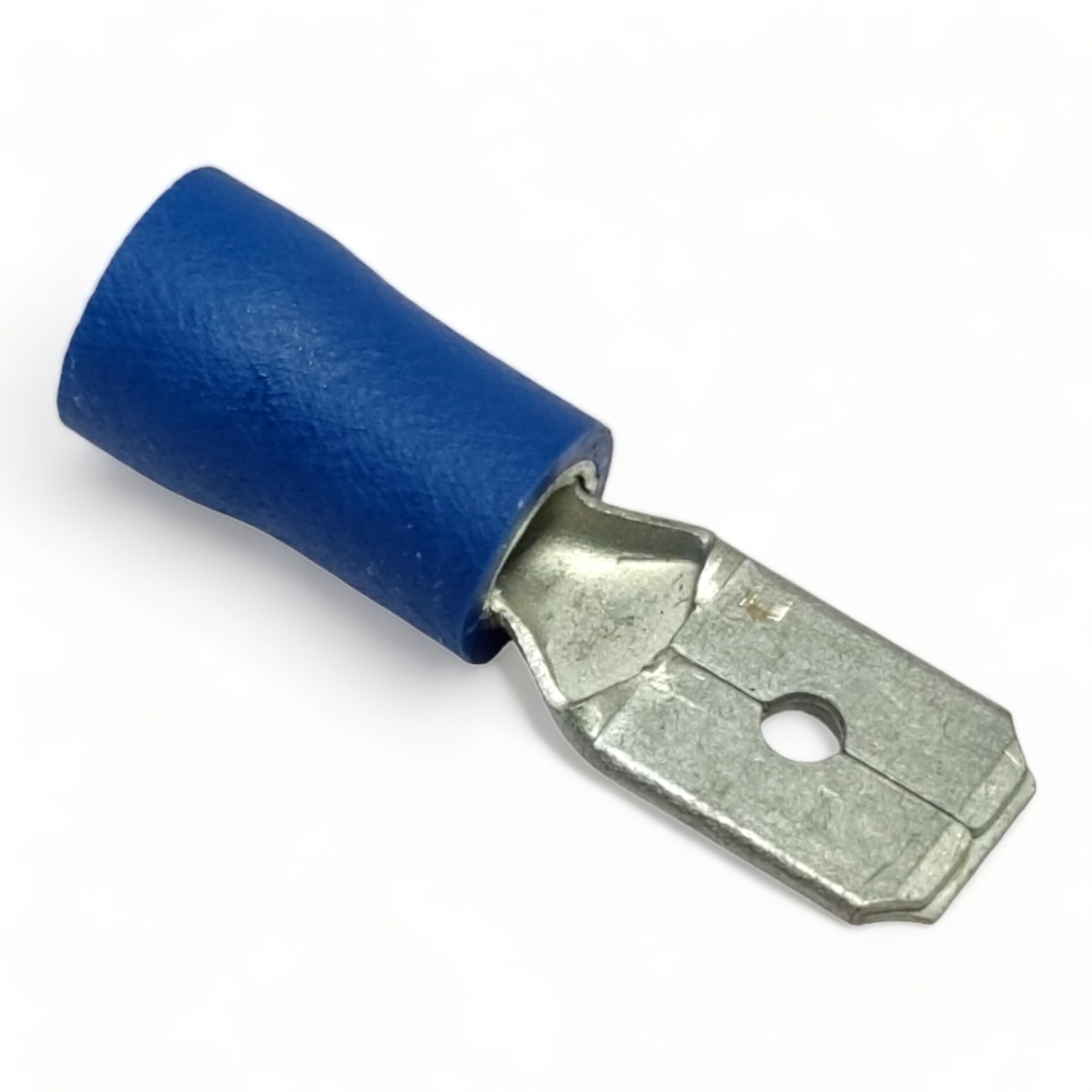 Men's Blue 100 Pack Of Fully Insulated Spade Terminals - 6.3Mm (0.8 Tab Thickness) - Pre-Insulated Crimp Terminals