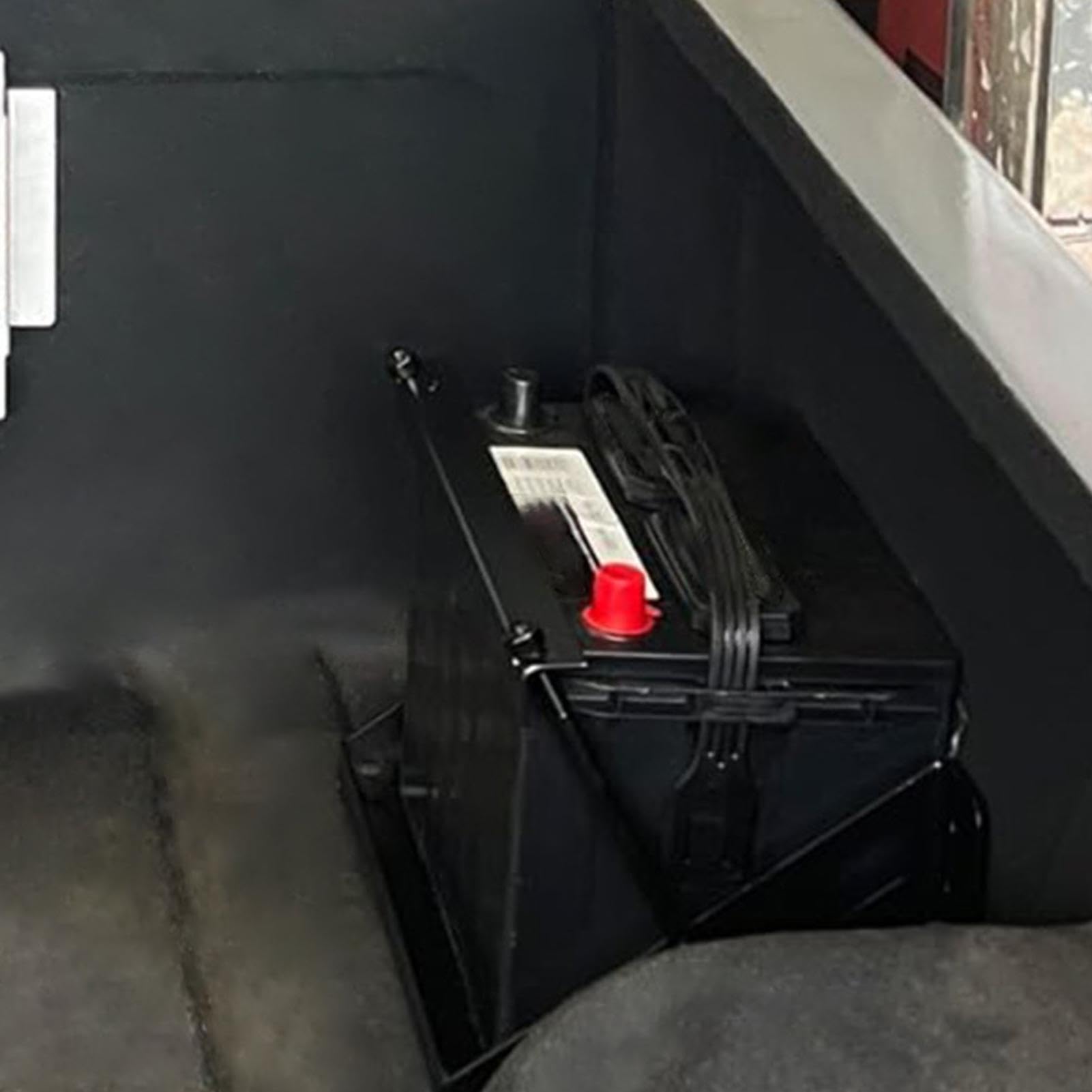 Vassoio Porta Batteria dall'Autovettura Supporto di Stoccaggio Robusto e | Supporto di Fissaggio per Batteria 'Automobile per Famiglie Donne Uomini Papà