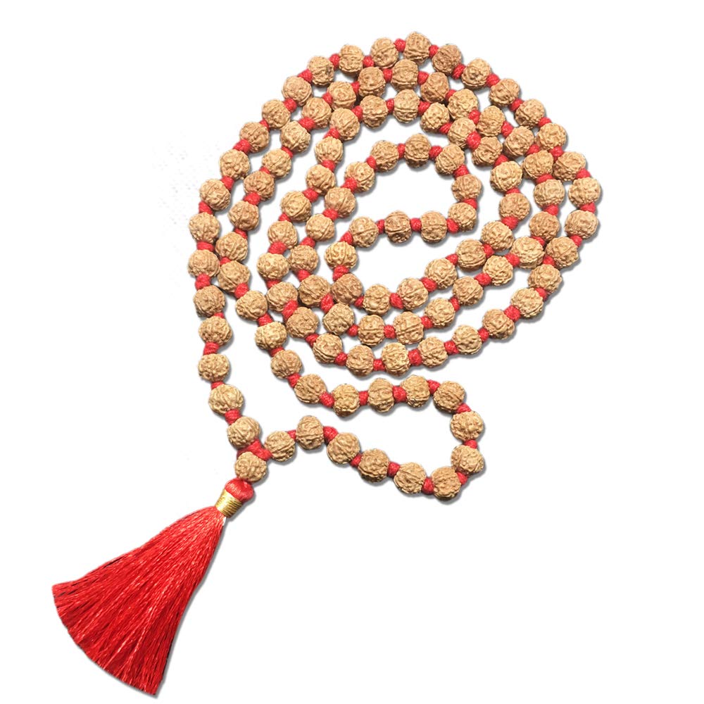 Mala Rudraksha indonésien lot de 6 colliers pour calmer l'esprit agité et l'anxiété