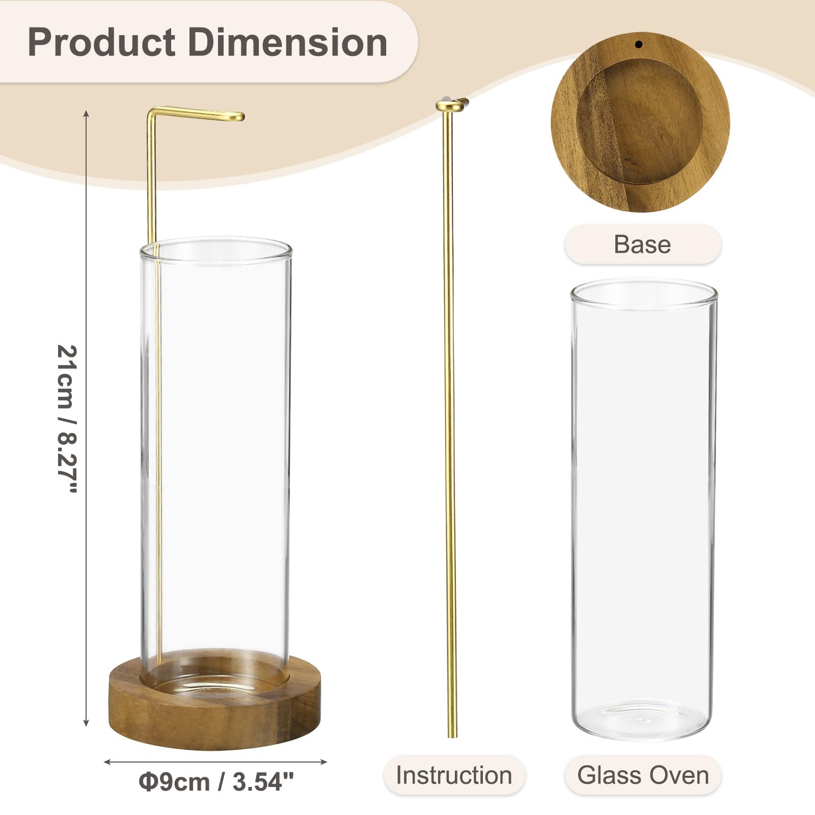 uxcell Incense Holder for Sticks Anti-Ash Flying with Removable Glass - Image 2