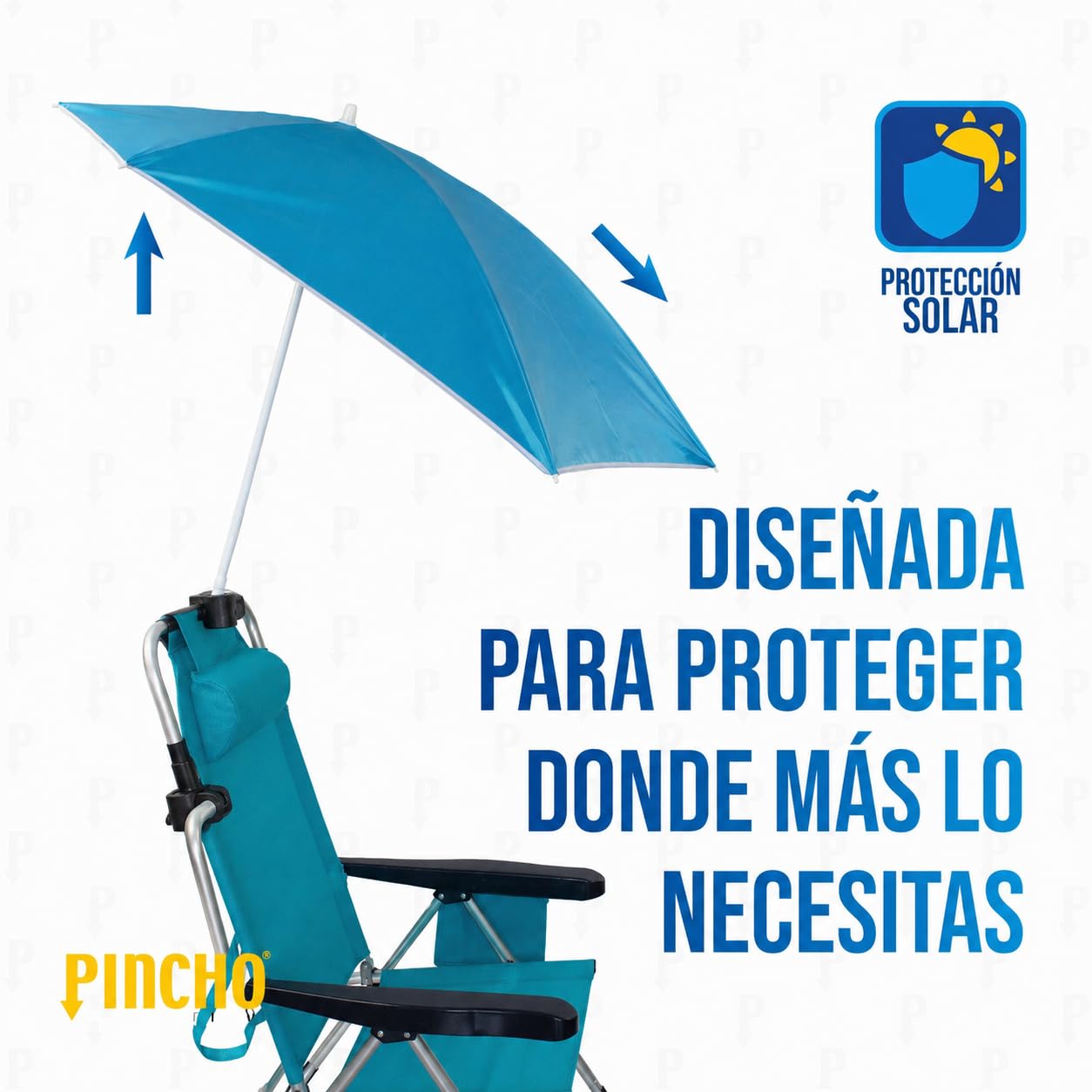 Pincho Sombrilla Tipo Vela Silla de Playa con rotacion 360 Grados y Doble posicion de Anclaje, Proteccion Solar UPF, Estructura Ligera Plegable Ideal para Pescar Leer y Actividades al Aire Libre