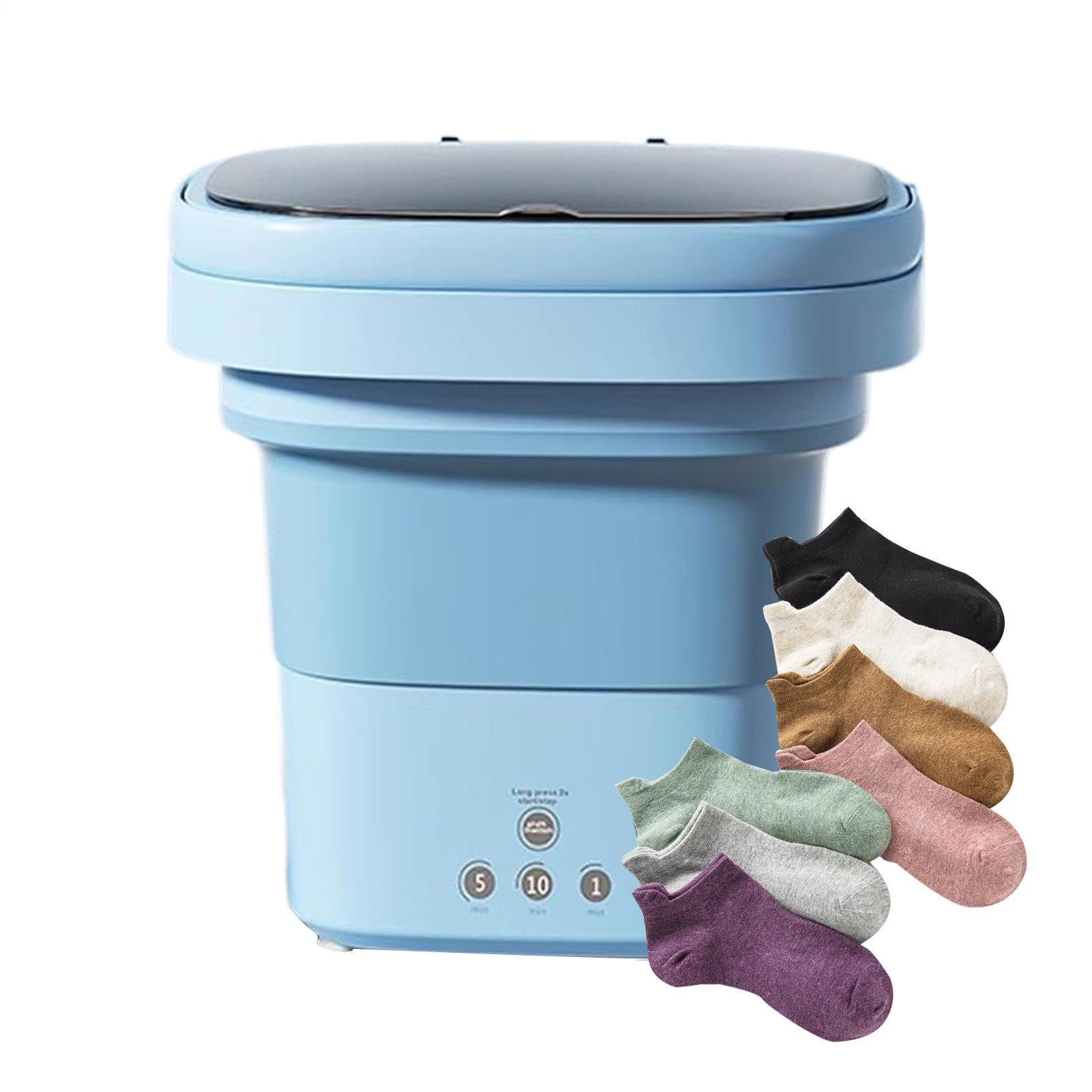 Mini lave-linge 6L pliant idéal pour le camping et le linge de maison - 8