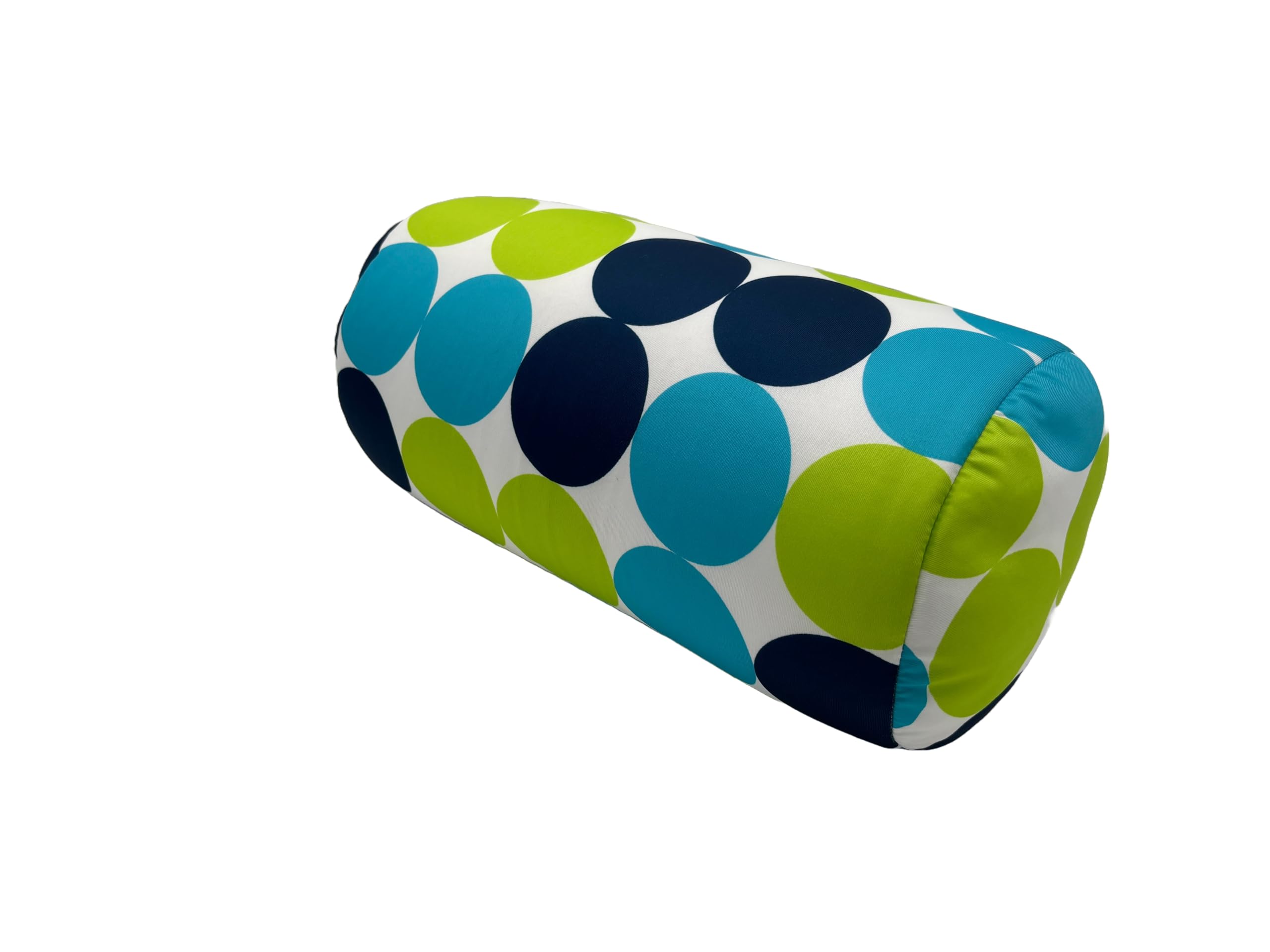 Mushy Pillows Microbead Bolster Polka Dot Roll Pillow (Ocean Breeze)