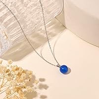 Vista 86 de Natural Jade Necklace for Women Sterling Silver Adjustable Handmade Green Jade Pendant Necklaces Healing Crystal Necklace Good Luck Gift for Her