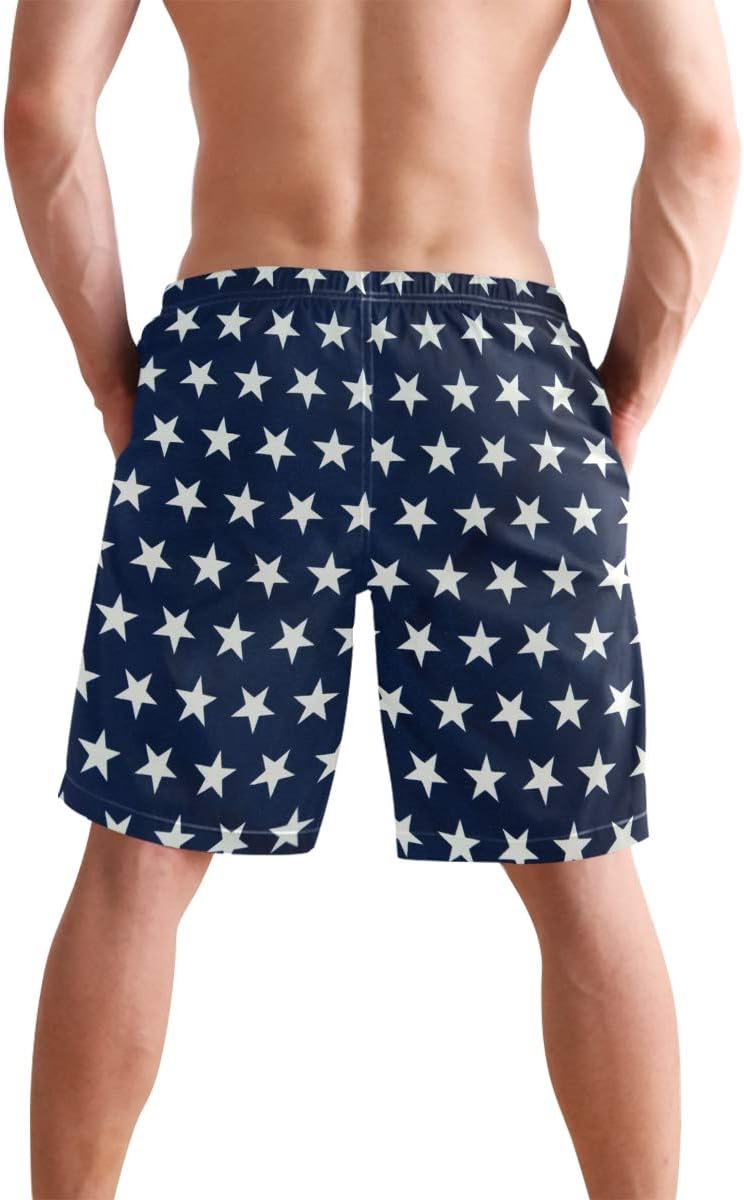 visesunny Fashion Cool Style Men's Beach Shorts Swim Trunks Quick Dry Casual Polyester Swim Shorts with Pockets S-XXL…