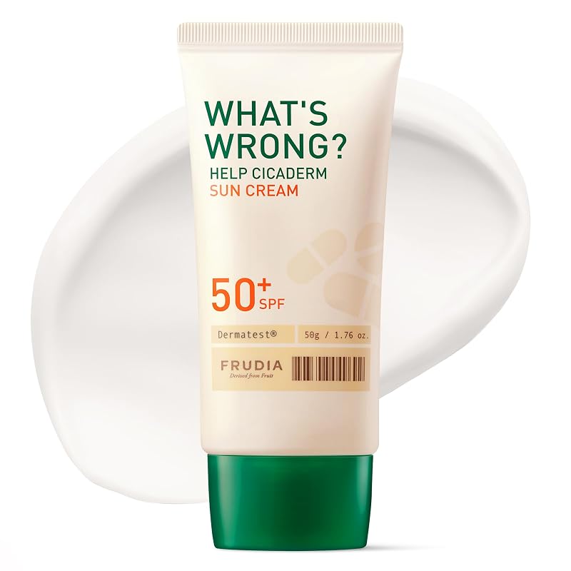 Protetor solar facial FRUDIA Cicaderm FPS 50+ PA++++, 50 g