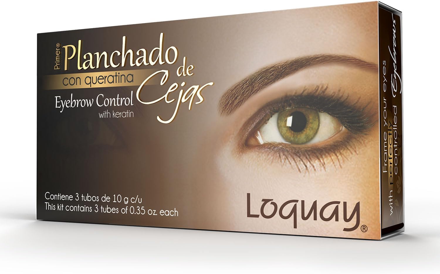 Planchado de Cejas Keratin Eyebrow Straightening Control Kit, 3 Step Treatment, 3 Tubes, 10g Each, Professional Use, Includes Comb