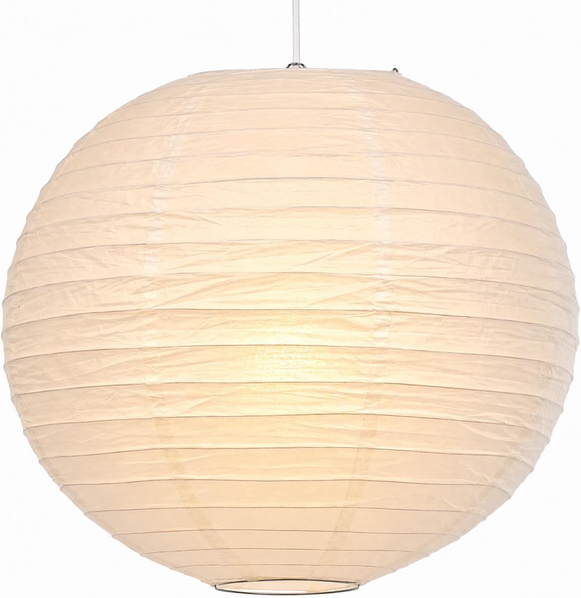 Quality White Regular Wire Paper Lantern Light Shade Lampshade - Large (6720-50cm')