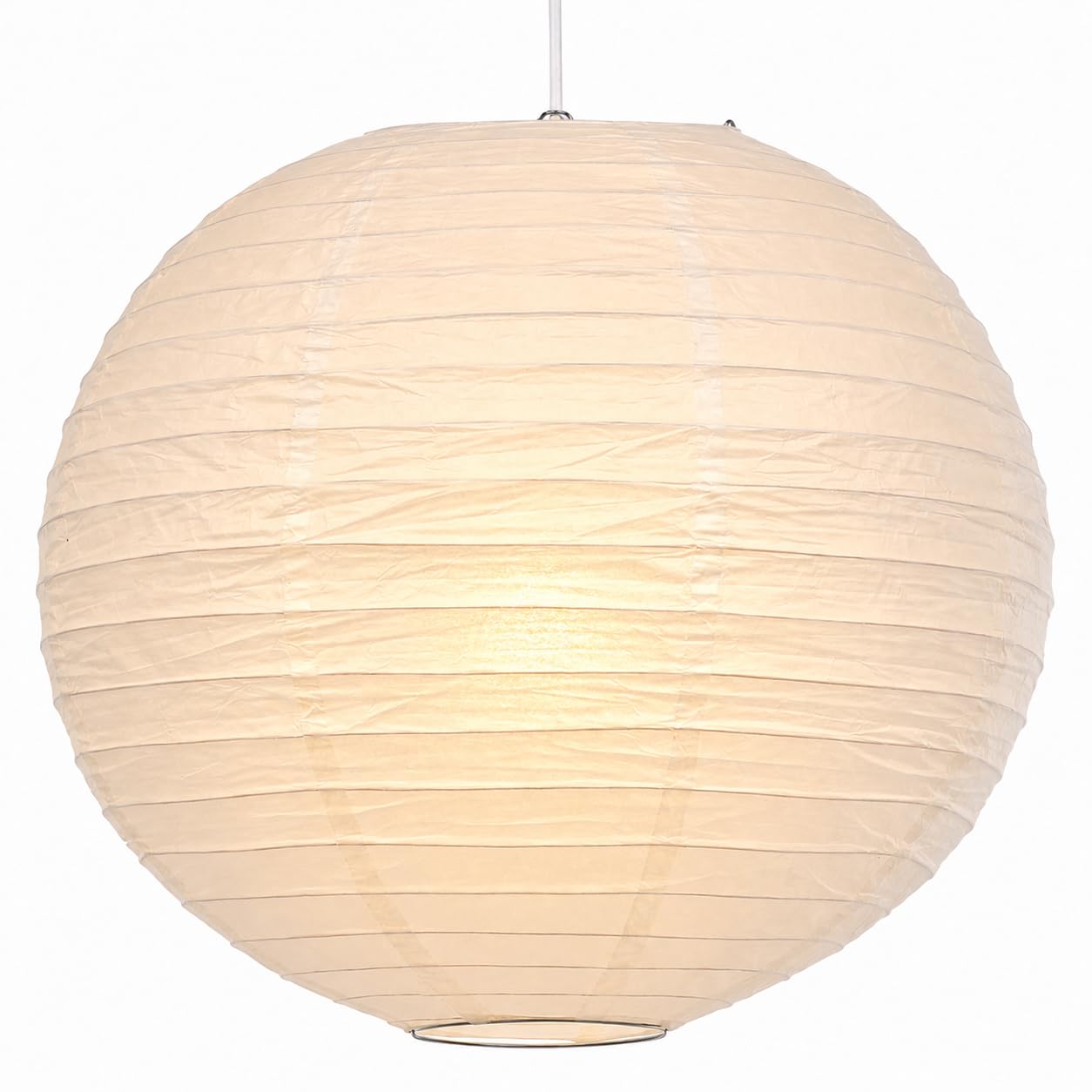 Quality White Regular Wire Paper Lantern Light Shade Lampshade - Large (6720-50cm')
