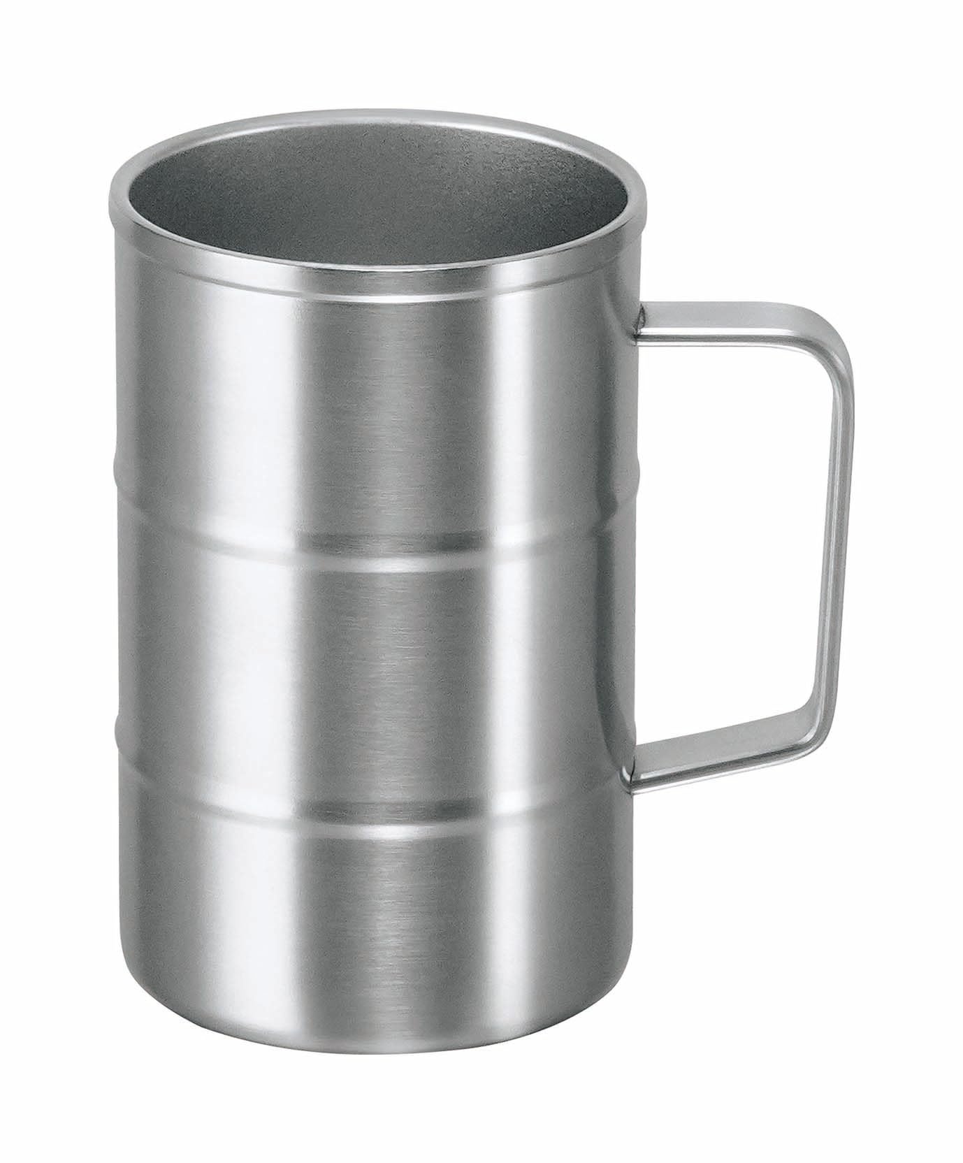 Amazon.co.jp: カクセー 真空二重 ジョッキ ドラム缶 マグ 380ml 