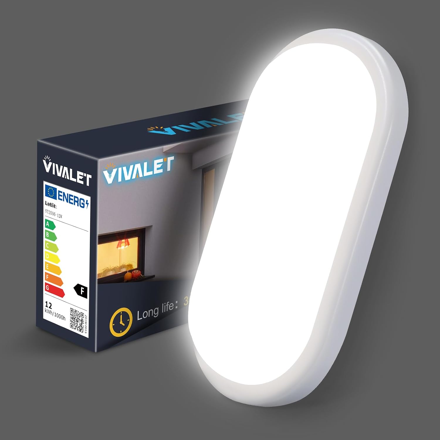 Applique LED 12W 1200lm – Éclairage Intérieur/Extérieur IP54