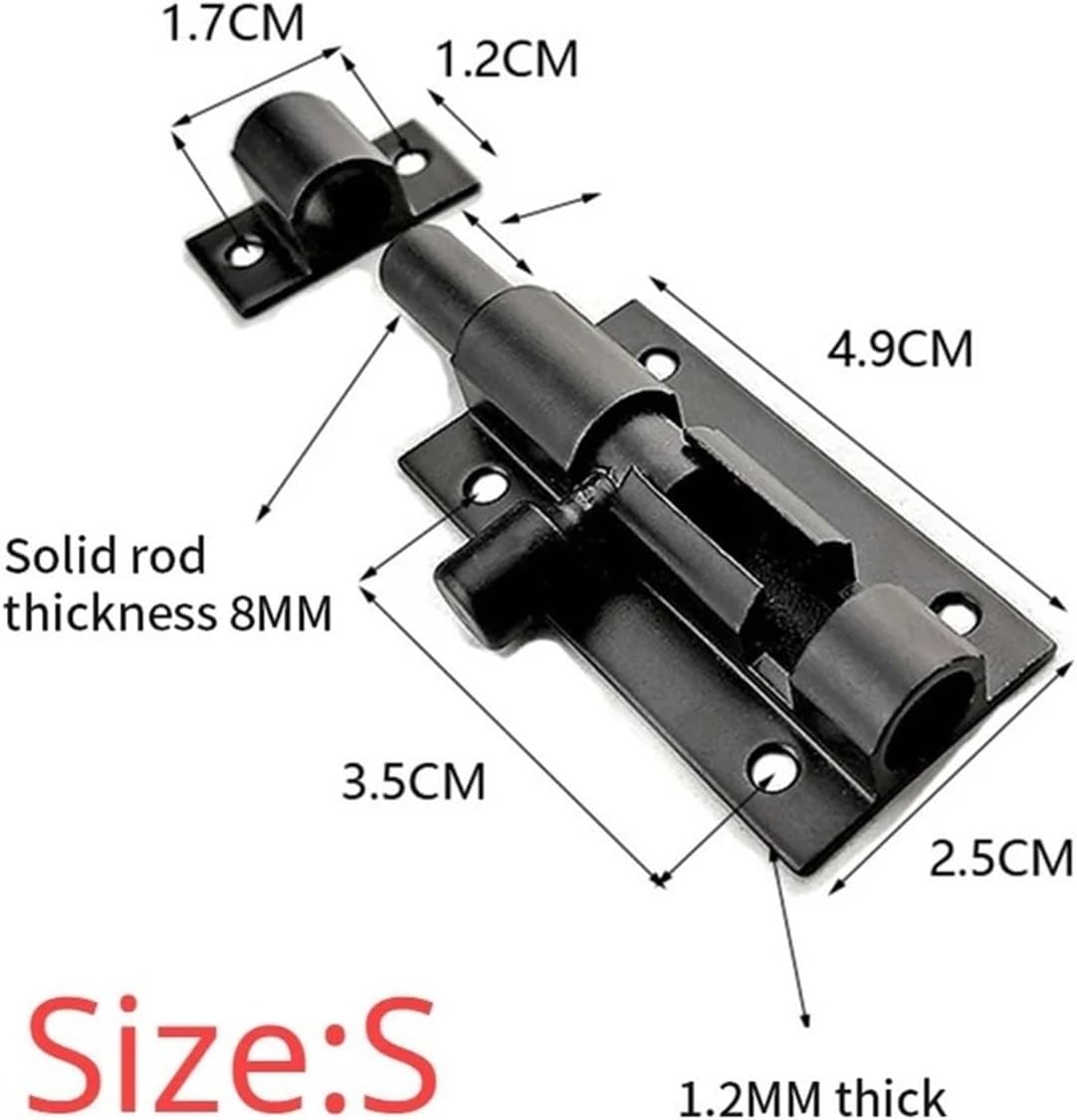 Door Lock Barrel Aluminum Alloy Door Lock Latch 1Pcs(L)