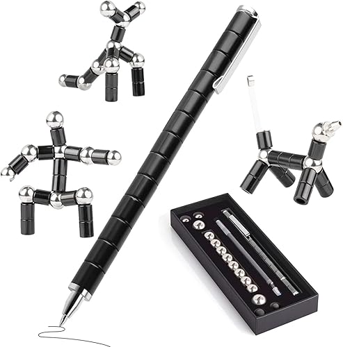 ZrovoZ Bolígrafo magnético para ansiedad, bolígrafo magnético de escritura multifunción, juguete magnético de descompresión para niños y adultos,