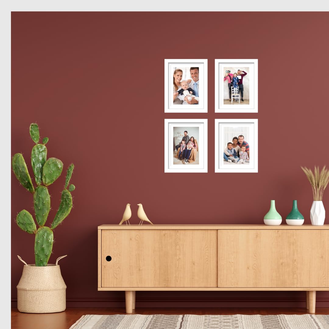 Dev Aastha Photo Frame For Wall | Wooden Frames For Wall Decor | Picture Frame | Solid White Photo Frame Set | Rectangular Frame For Home & Office Decoration | Perfect For Gift, Size 5x7 Inch | Pack 4 (B0D53HFX3T) Amazon Price History, Amazon Price Tracker