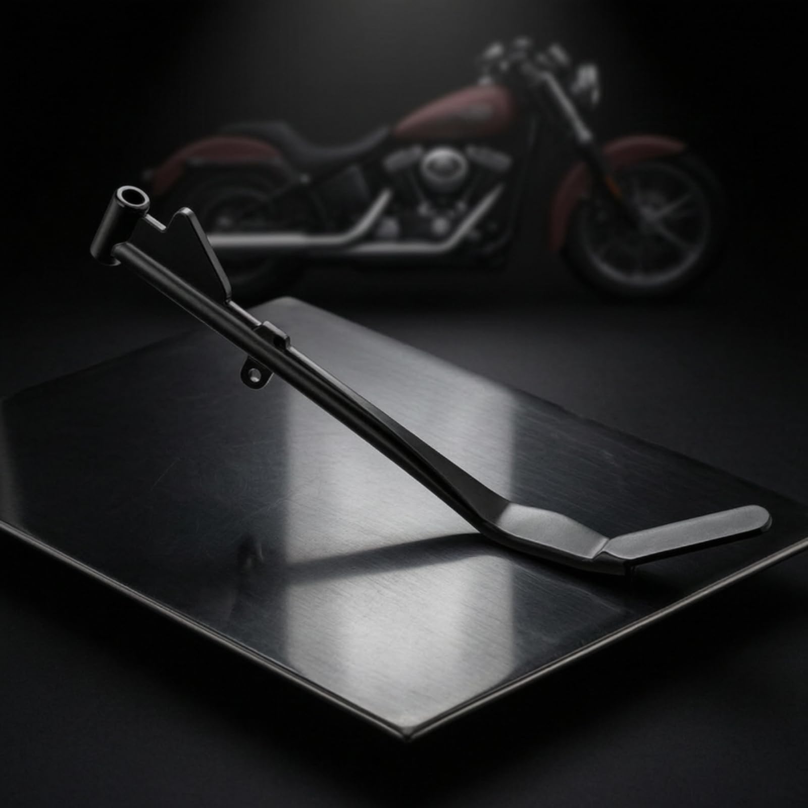 Soporte Lateral para Motocicleta Caballete Pata Béquille Base Estable Metal Reemplazo Compatible Sport Bike Adecuado para Estacionamiento Diario Taller