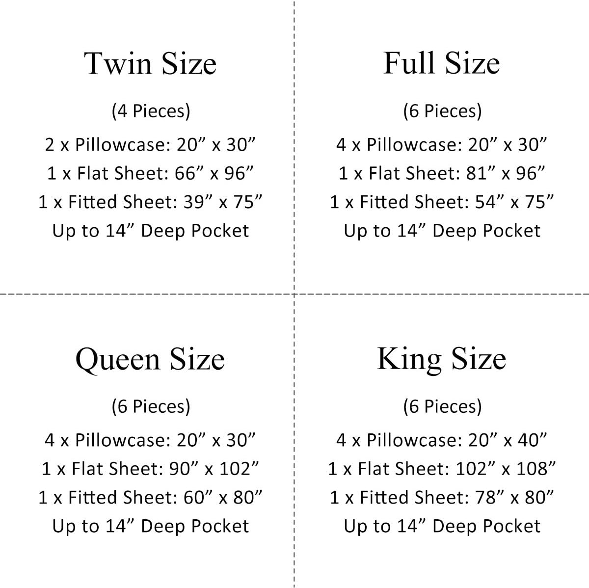 JML Bed Sheet, 6 Pieces King Sheet Set Deep Pocket Up to 14" - Luxury 3000 Series Microfiber, Soft Breathable Wrinkle & Fade Resistant Bedding Set, Navy