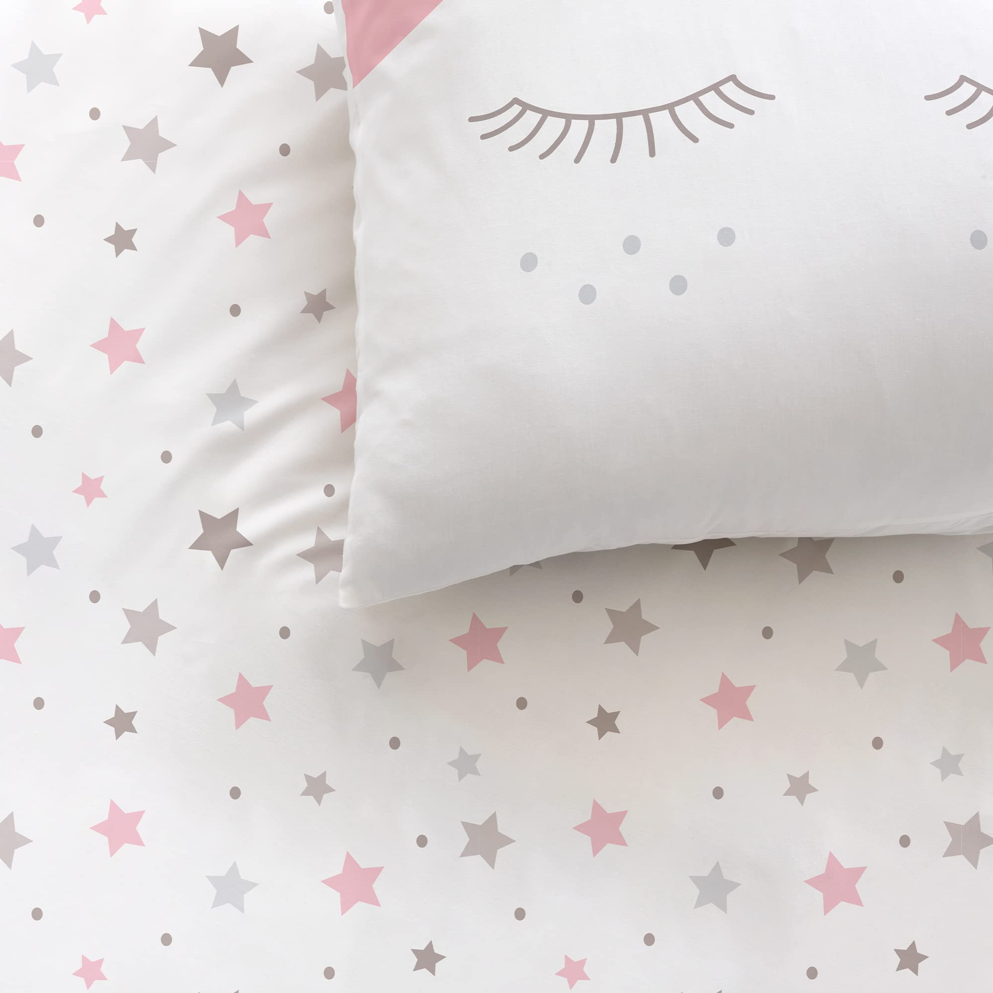MATT & ROSE Parure da letto da bambina 140 x 200 cm Sweet Dreams | 100% cotone | Oeko-TEX | copripiumino per bambini 140 x 200 cm + 1 federa 63 x 63