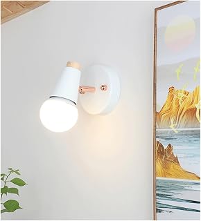Corredor de lámpara de Pared Creativa Corredor Lámpara de Madera de Madera Dormitorio Sala de Estar decoración del hogar (Color: Amarillo, tamaño: sin Interruptor)