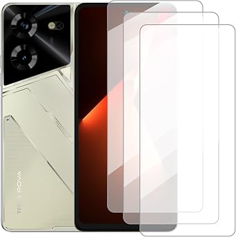 Screen Protector Compatible with Tecno Pova 5 4G LH7n6.78 Inch [3 Pack] Glass Screen Protector Suitable for Tecno Pova 5 4G LH7n, Tempered Glass Protective Film