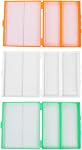 SEWACC 3pcs Microscope Slide Boxes Plastic Storage Container for Glass Slides Laboratory Organizer