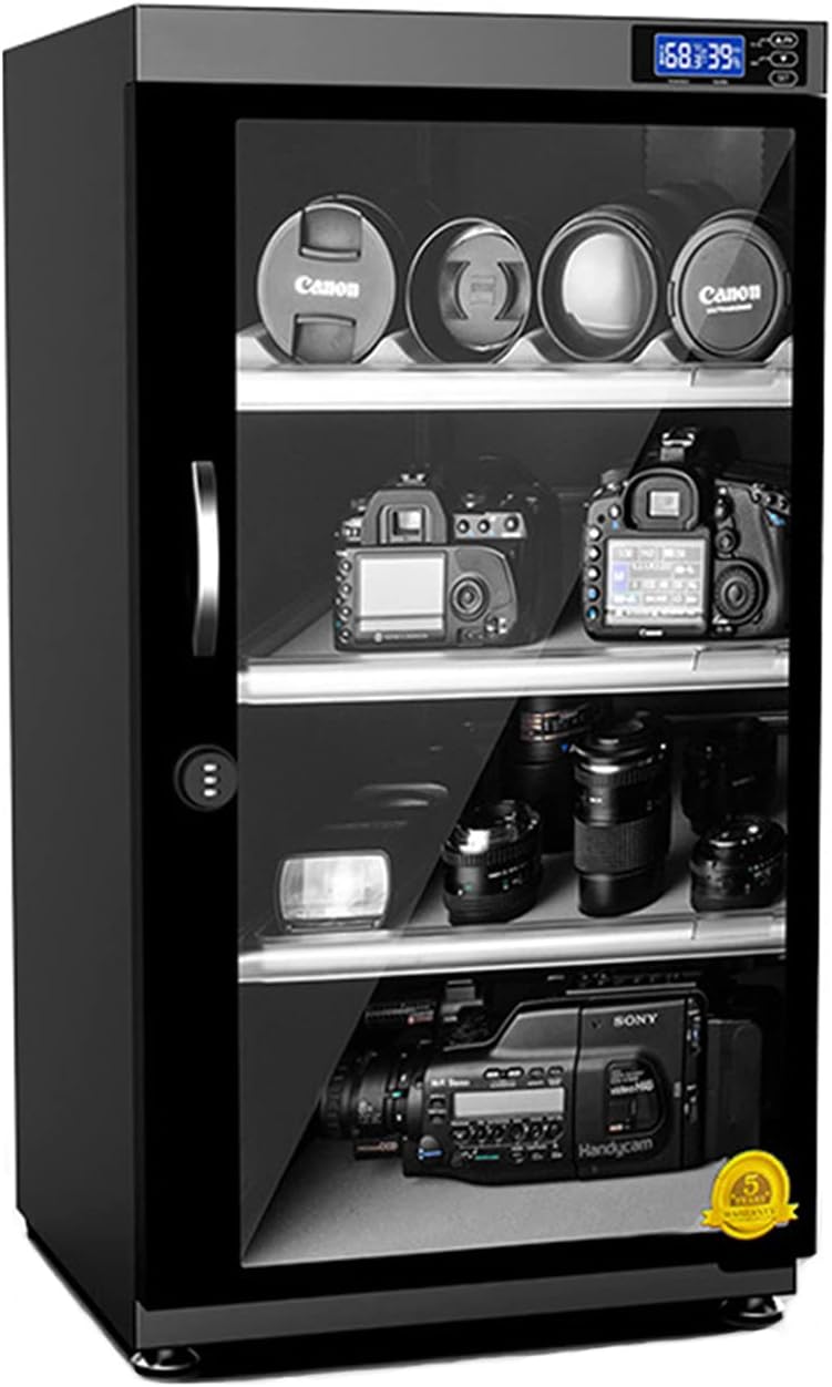 GL-GDD Camera Dehumidifier, Intelligent Electronic Moisture-Proof Dry Cabinet, with LED Lighting, Noiseless Energy-Saving Storage for Electronic Equipment