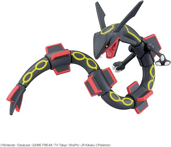 Bandai Spirits Pokemon Plamo Collection Select Series Black Rekkuza Color-Divided Plastic Model
