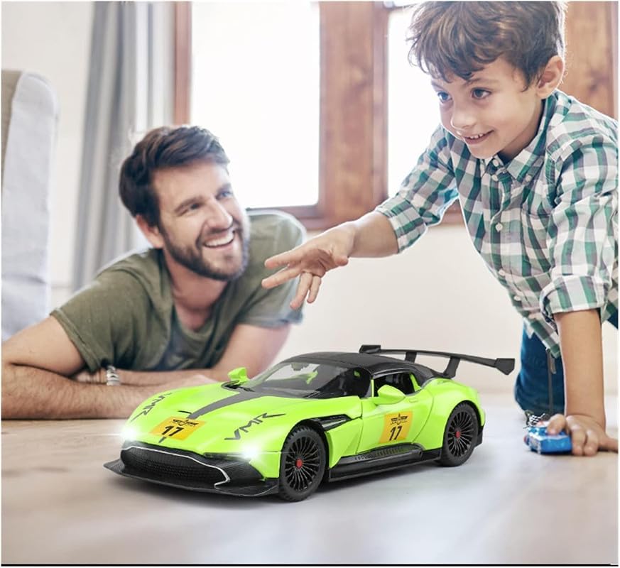 Image of Model 1:22 Aston Martin GT Model Alloy Metal Pull Back Die-cast Car Openable Doors with Sound and Light Vehicle Car Toy for Kids - Multicolor