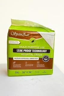 3XL Disposable Underpads 36x36 - Super Absorbent Chux Bed Pads for Adults, Elderly, Pets, Babies - Leakproof Waterproof Incontinence Protection - Patient Repositioning up to 400 lbs - 20 Pack