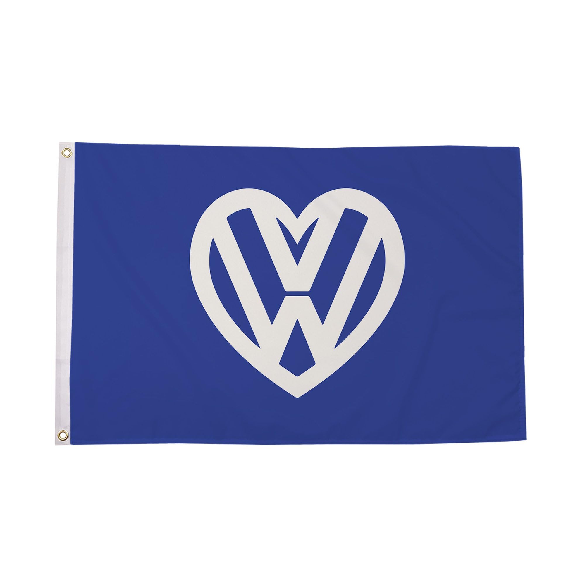 Flagtex VW Love Flag 3ft x 2ft Small Flag 90cm x 60cm | Premium Woven Polyester with Brass Eyelets | Indoor Outdoor Garden Decoration Wall Hanging Display | Volkswagen Campervan Novelty Banner