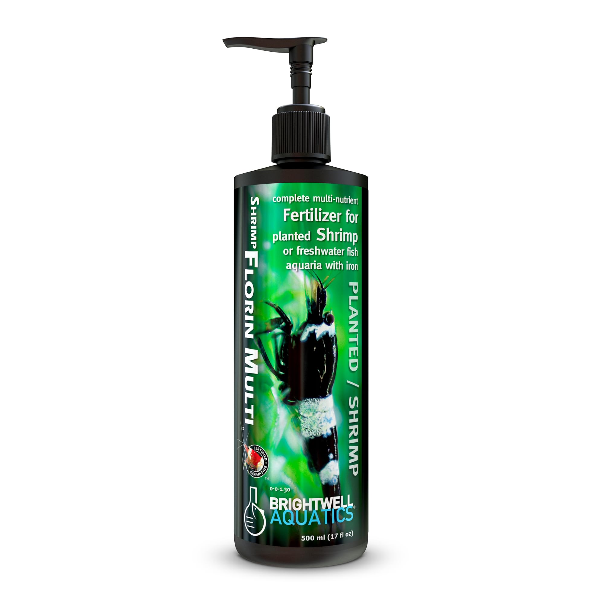 Brightwell Aquatics Shrimp FlorinMulti – Complete Plant Nutrient Supplement for Shrimp & Freshwater Aquariums – Supports Growth, Color & Health – Copper-Free, 500 ml